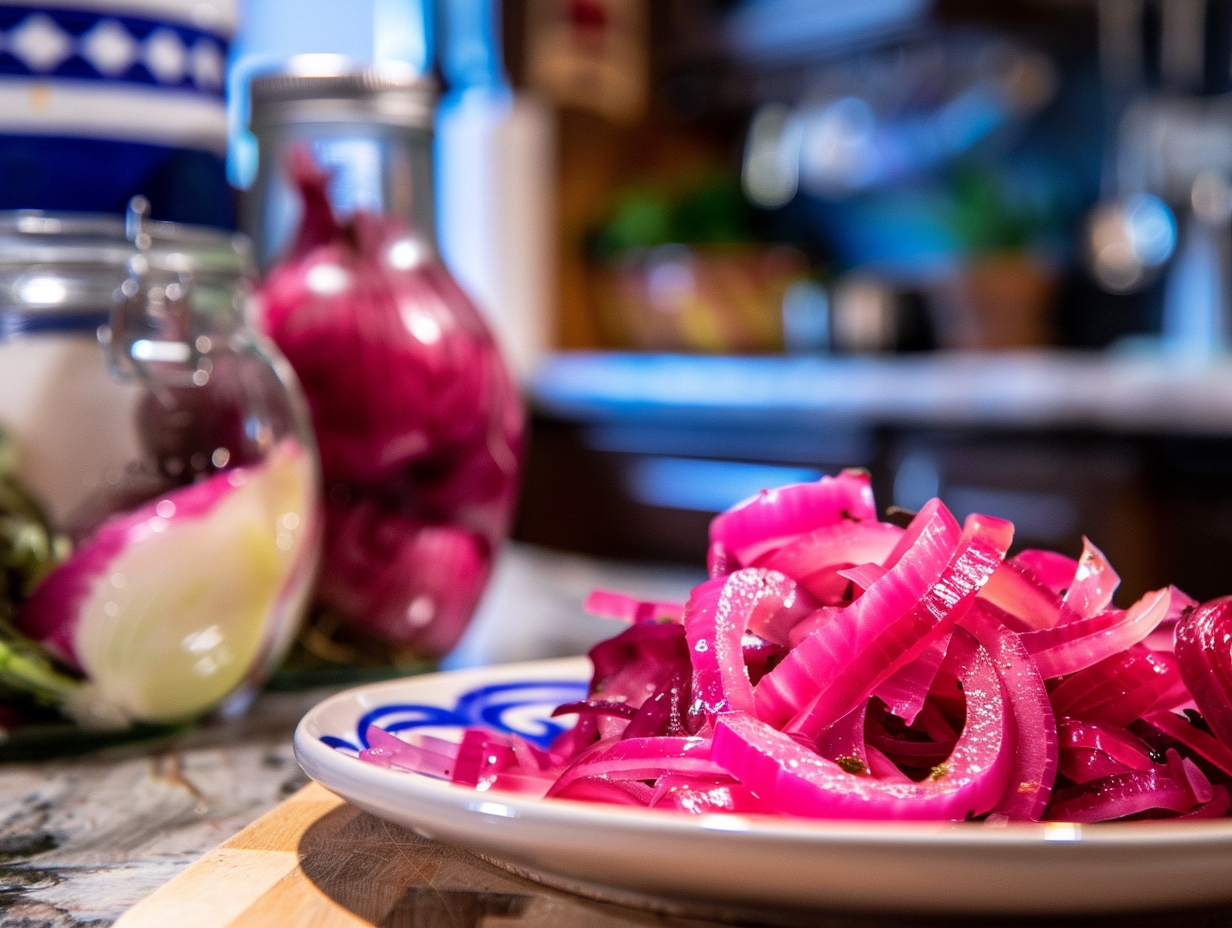 pickled red onions