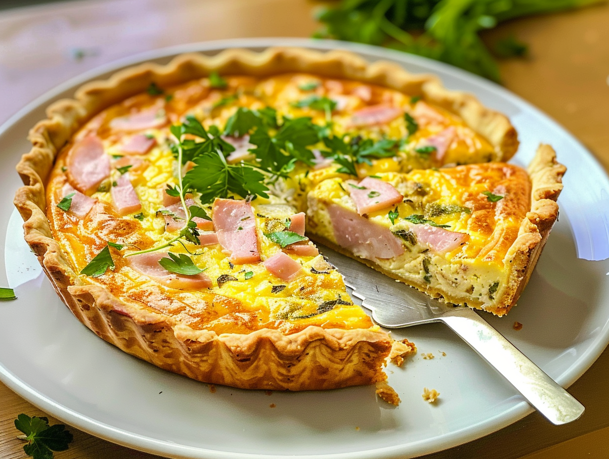 Herbed Ham & Cheese Quiche: A Savory Brunch Delight