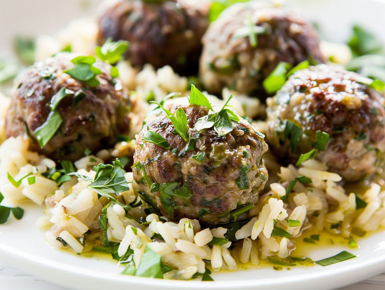 Minty Pesto Lamb Meatballs