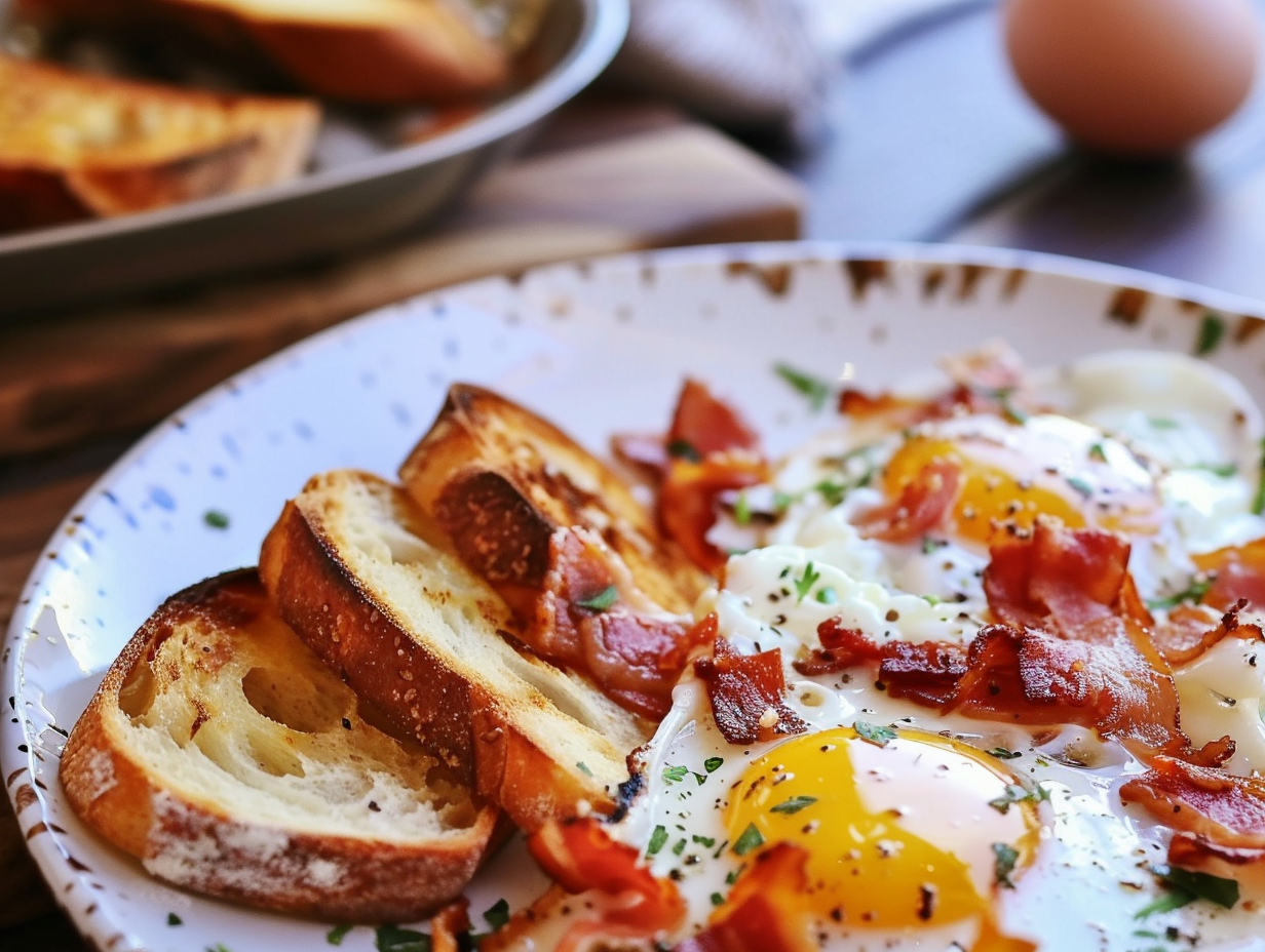 pancetta with eggs