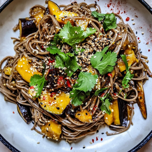 Eggplant & Mango Soba Noodles Recipe