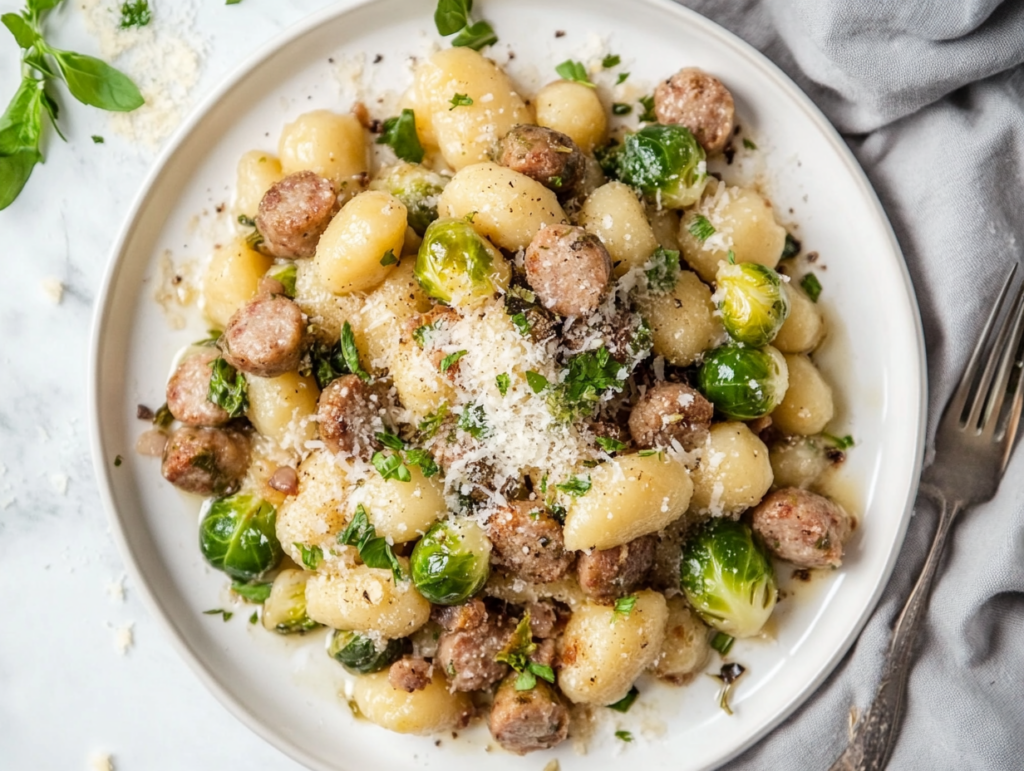 Gnocchi with Sausage and Brussels Sprouts