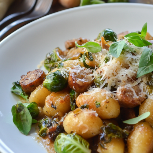 Gnocchi with Sausage and Brussels Sprouts